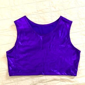 BOGO Free Handmade Iridescent Purple Spandex Crop Top